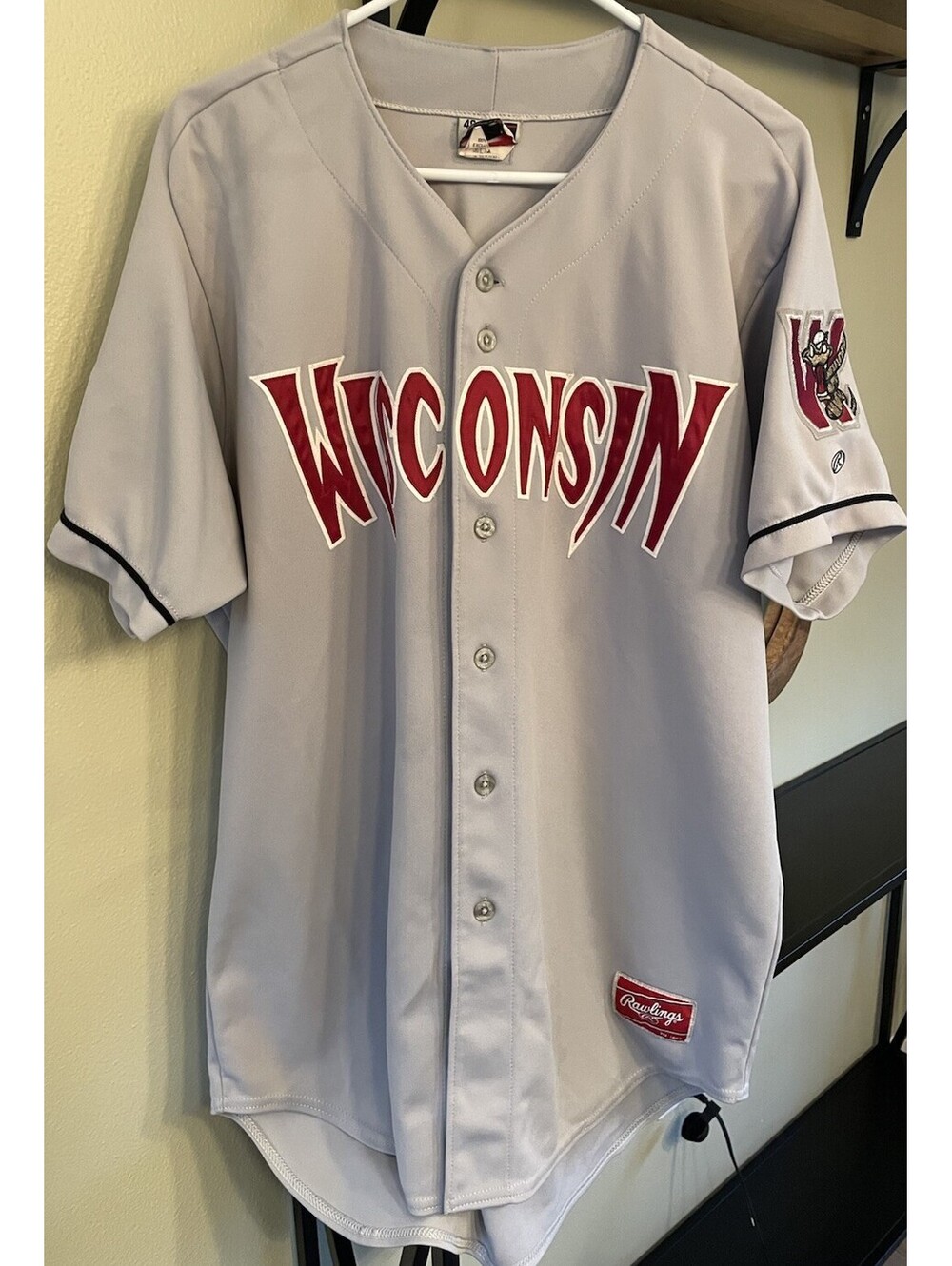 Wisconsin Timber Rattlers #13 Game Used Grey Jersey Size 48
